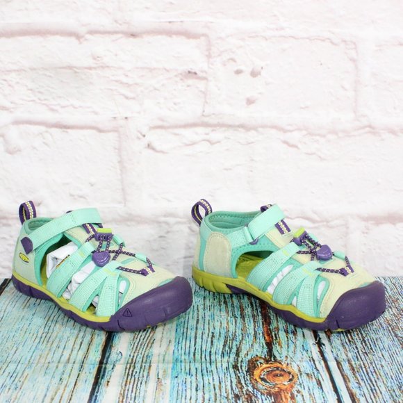 Keen Seacamp Multicolor Nylon Bungee Waterproof Outdoor Sports Sandals Size 1 - Picture 3 of 9